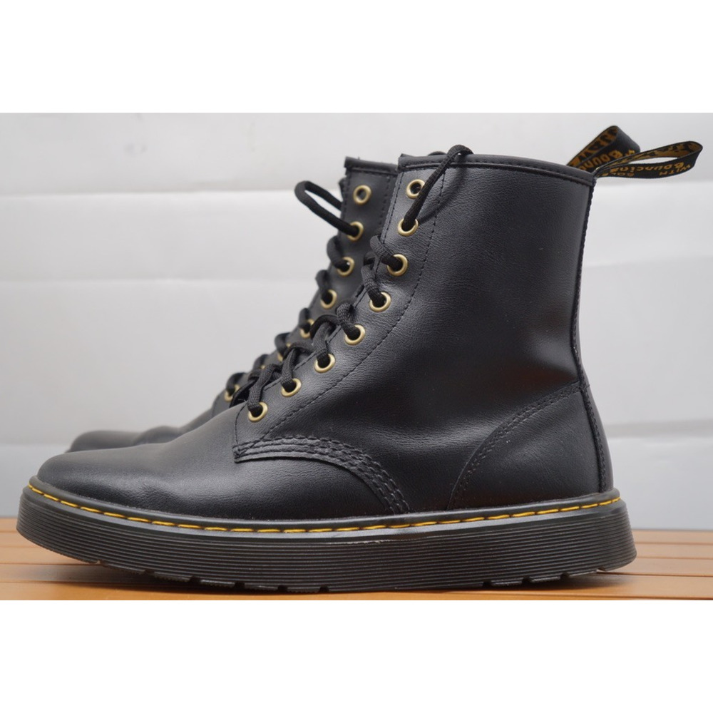 Dr. Martens ZAVALA Black Leather Boots Size 7